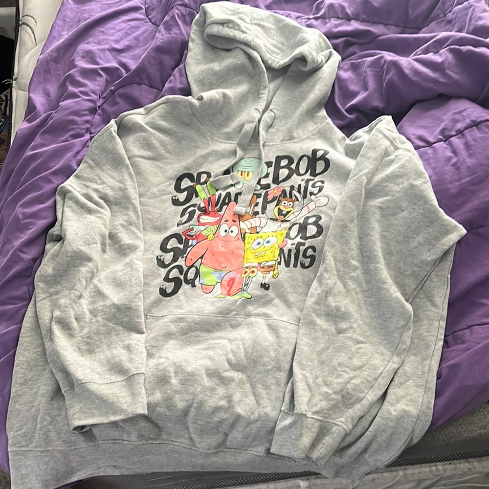 Nickelodeon SpongeBob SquarePants Gray Hoodie